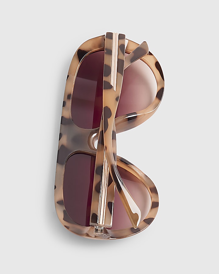 Cream Tortoiseshell Oversized Sunglasses