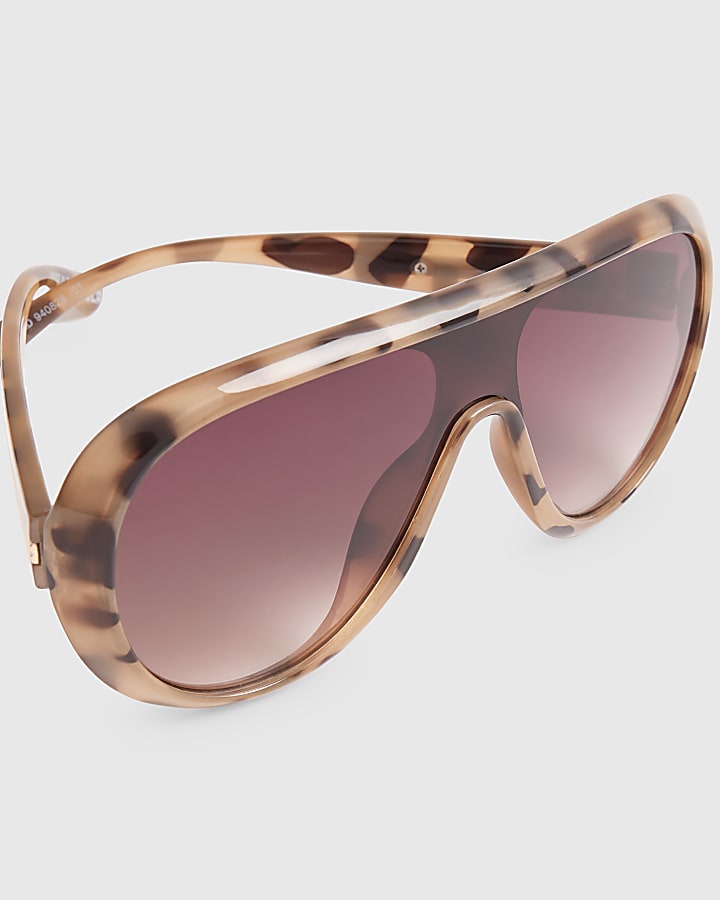 Cream Tortoiseshell Oversized Sunglasses