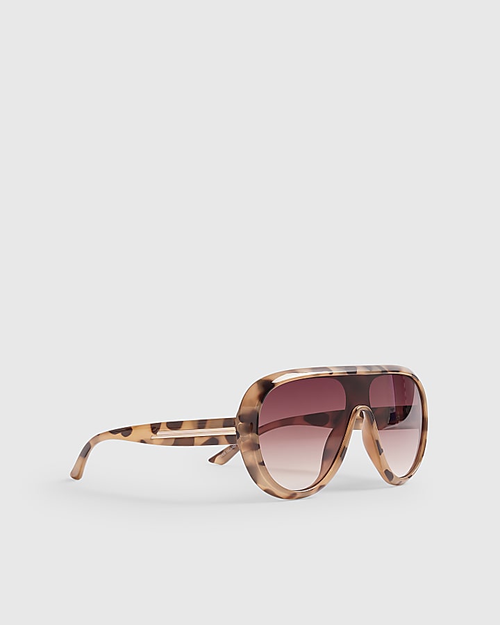 Cream Tortoiseshell Oversized Sunglasses