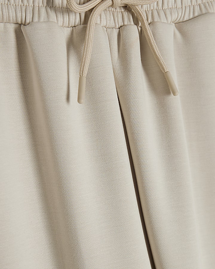 Cream Premium Wide Leg Joggers