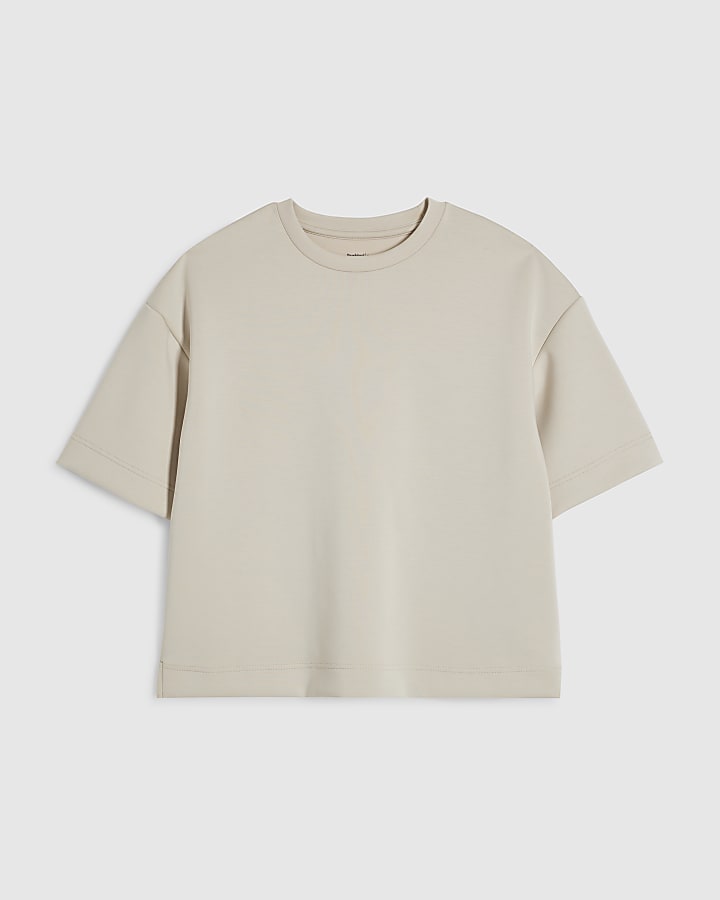 Cream Premium Boxy Fit T-Shirt