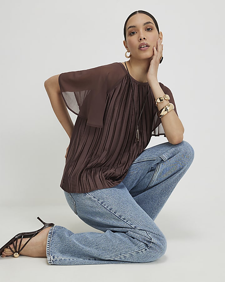 Brown Hybrid T-Shirt