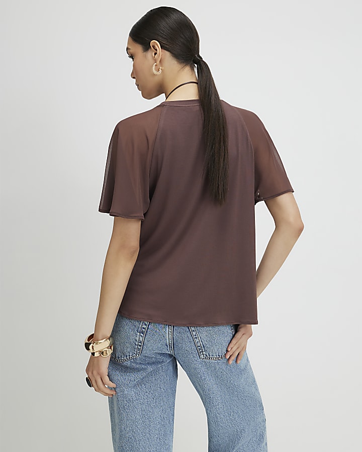 Brown Hybrid T-Shirt