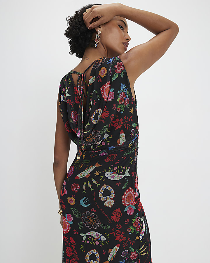 Black Sleeveless Boutique Icon Maxi Dress