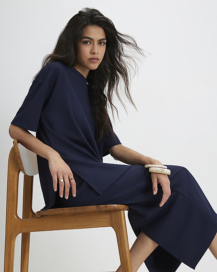 Navy Premium Oversized T-Shirt