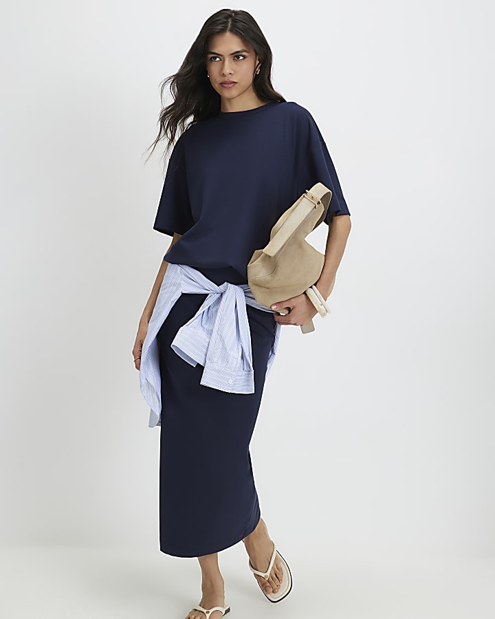 Navy Premium Oversized T-Shirt