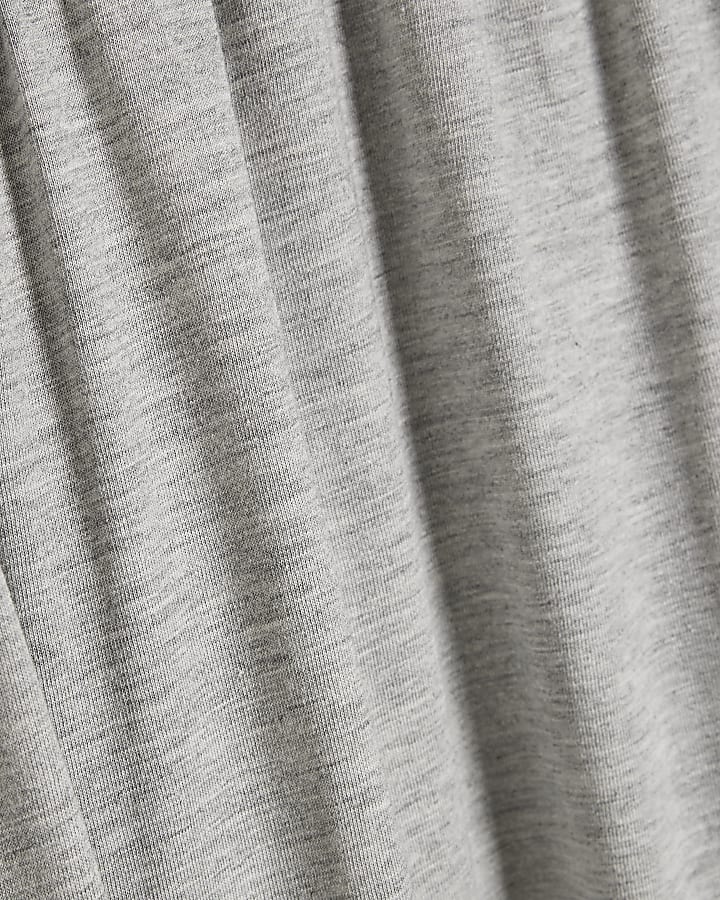 Grey Ruched Bubble Hem Trousers