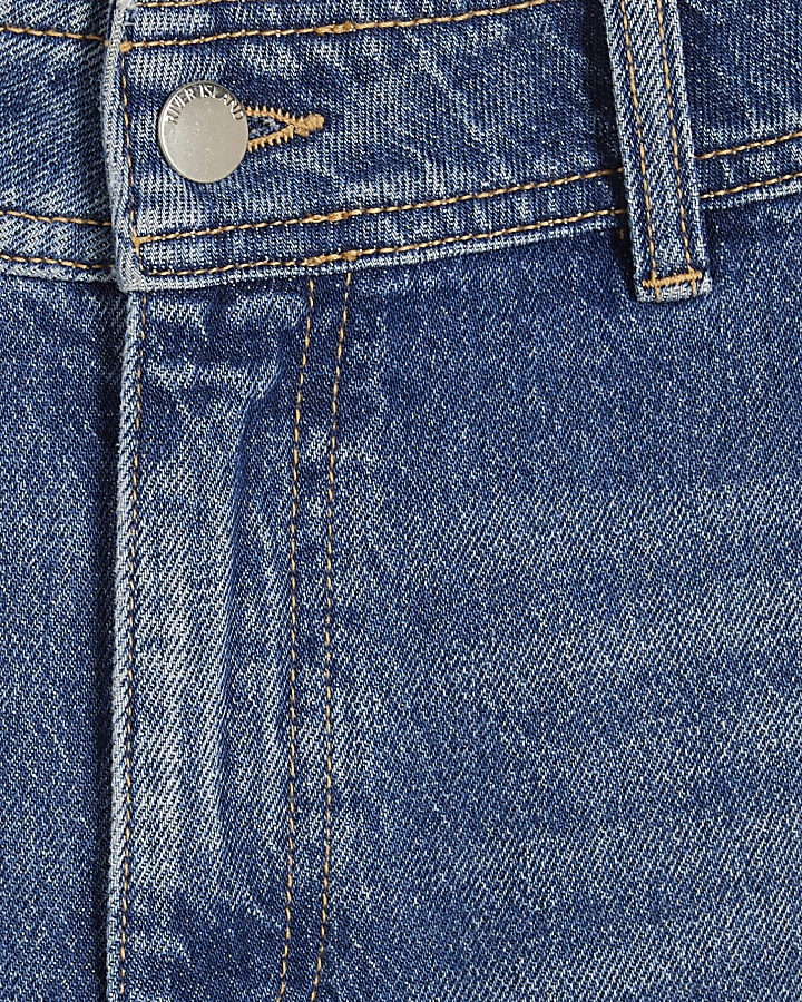 Blue Clean Culotte Jeans