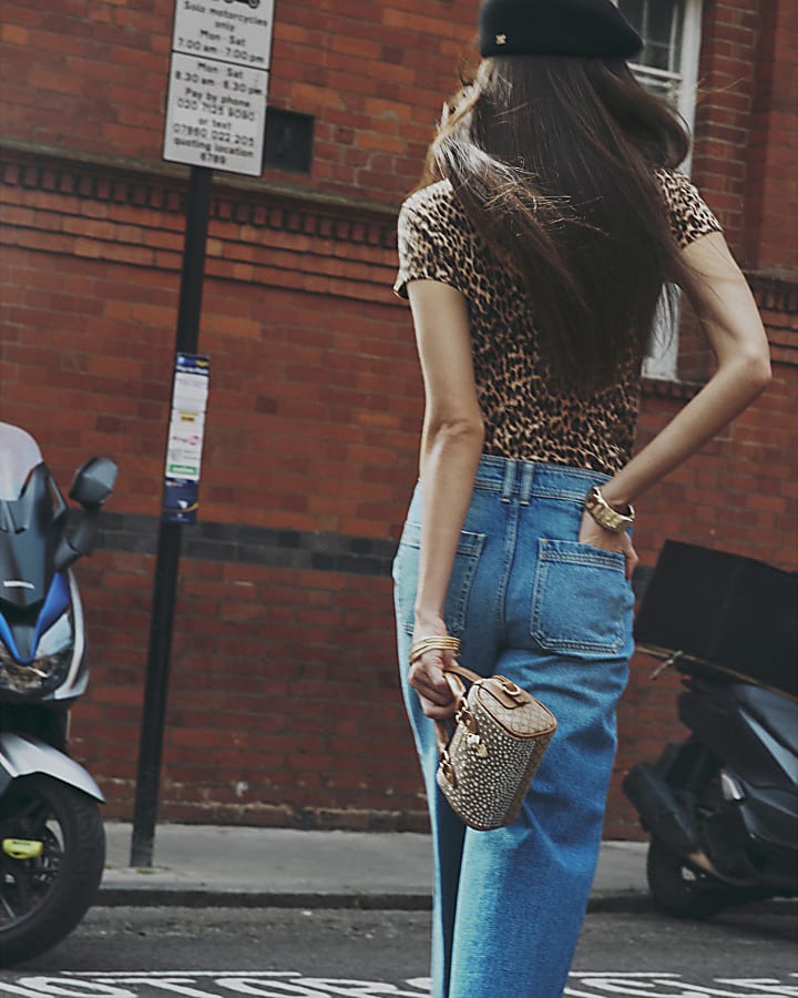 Blue Clean Culotte Jeans