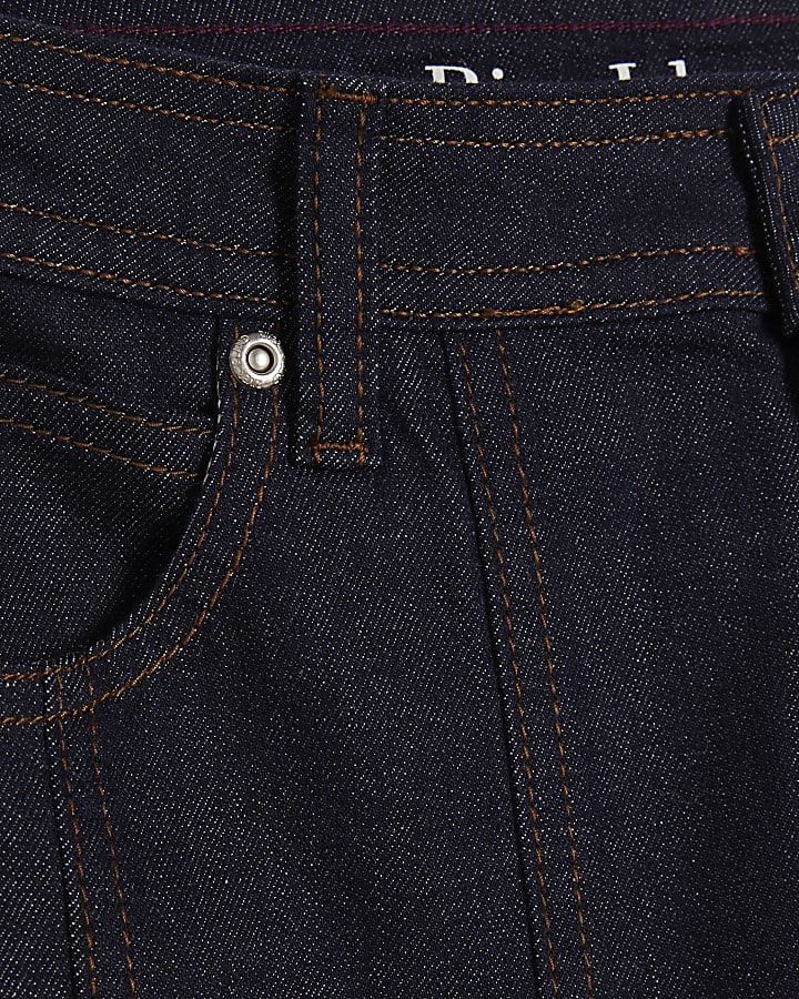 Blue Seam Detail Flare Leg Jeans