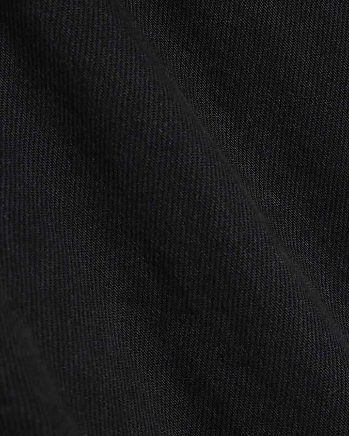 Petite Black Relaxed Straight Leg Jeans
