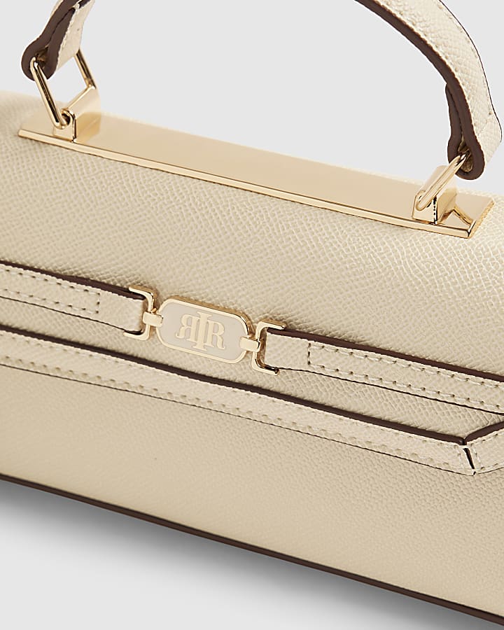 Cream Mini Tote Crossbody Bag