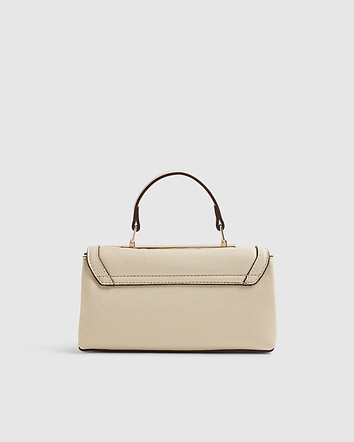 Cream Mini Tote Crossbody Bag