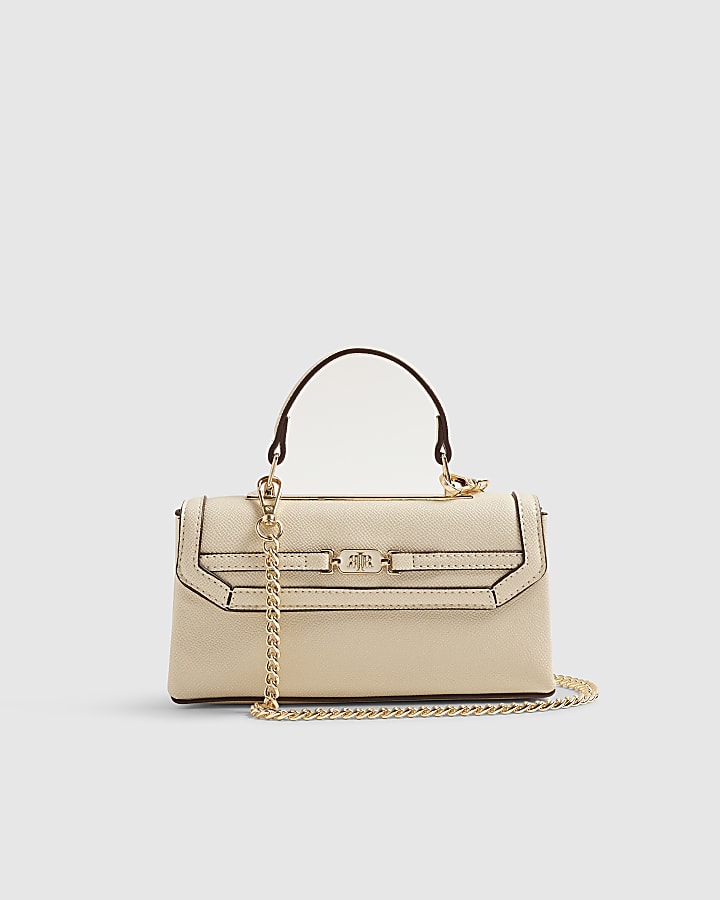 Cream Mini Tote Crossbody Bag