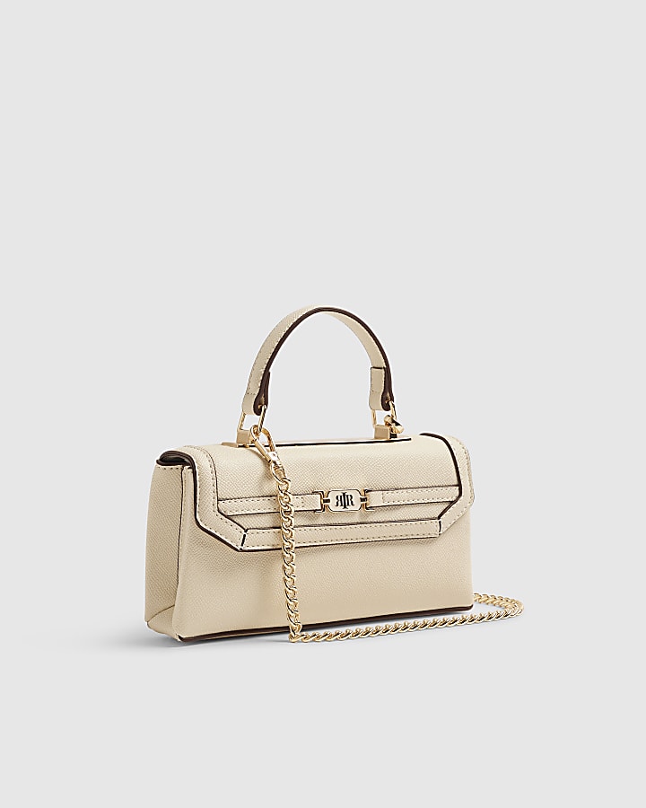 Cream Mini Tote Crossbody Bag