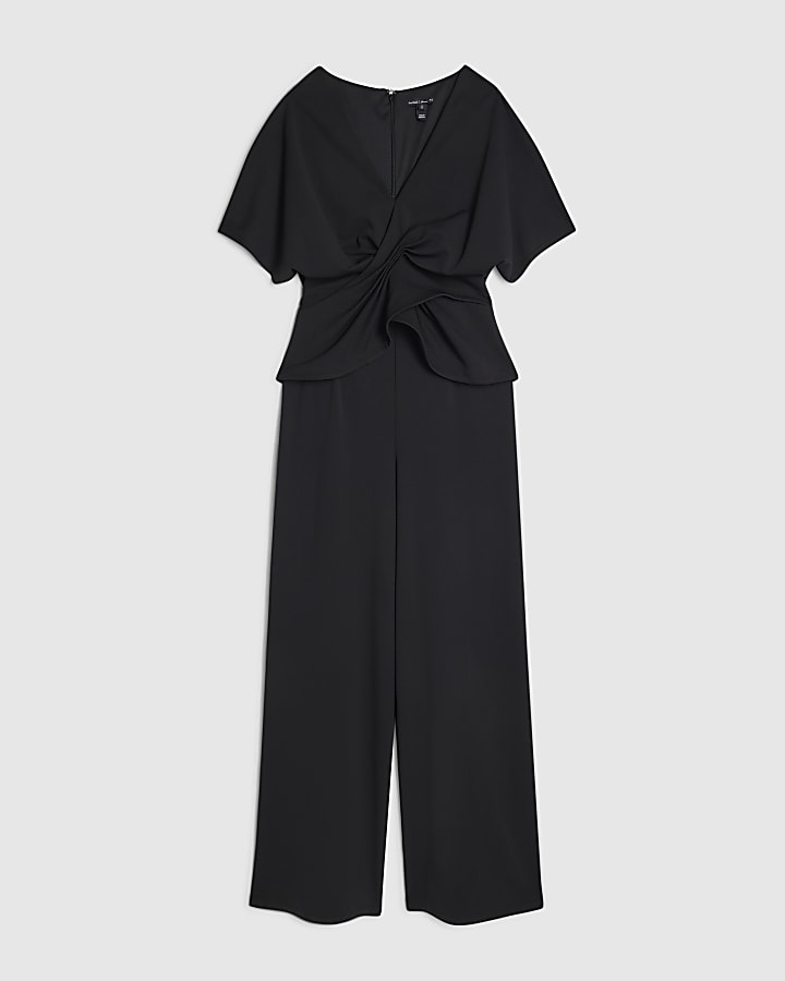 Black Twist Top Jumpsuit