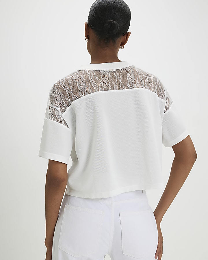 White California Lace Number T-Shirt