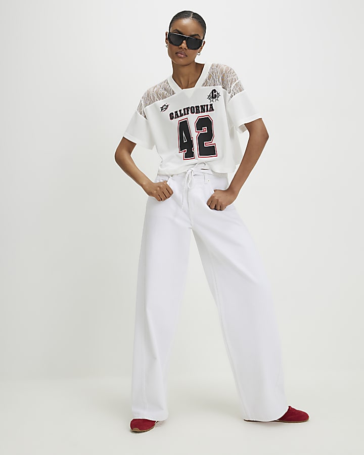 White California Lace Number T-Shirt