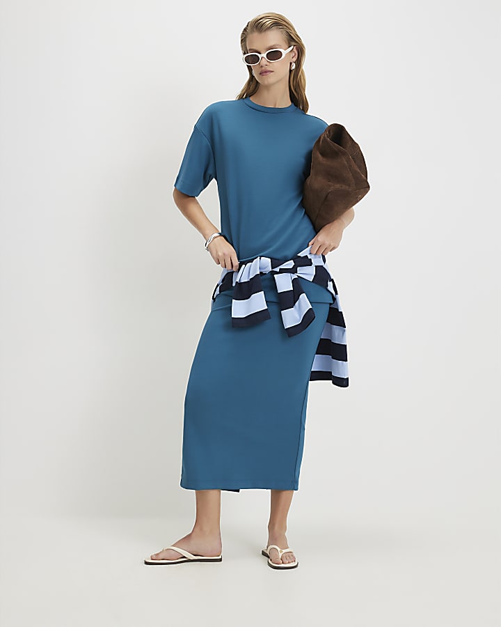 Blue Premium Maxi Skirt