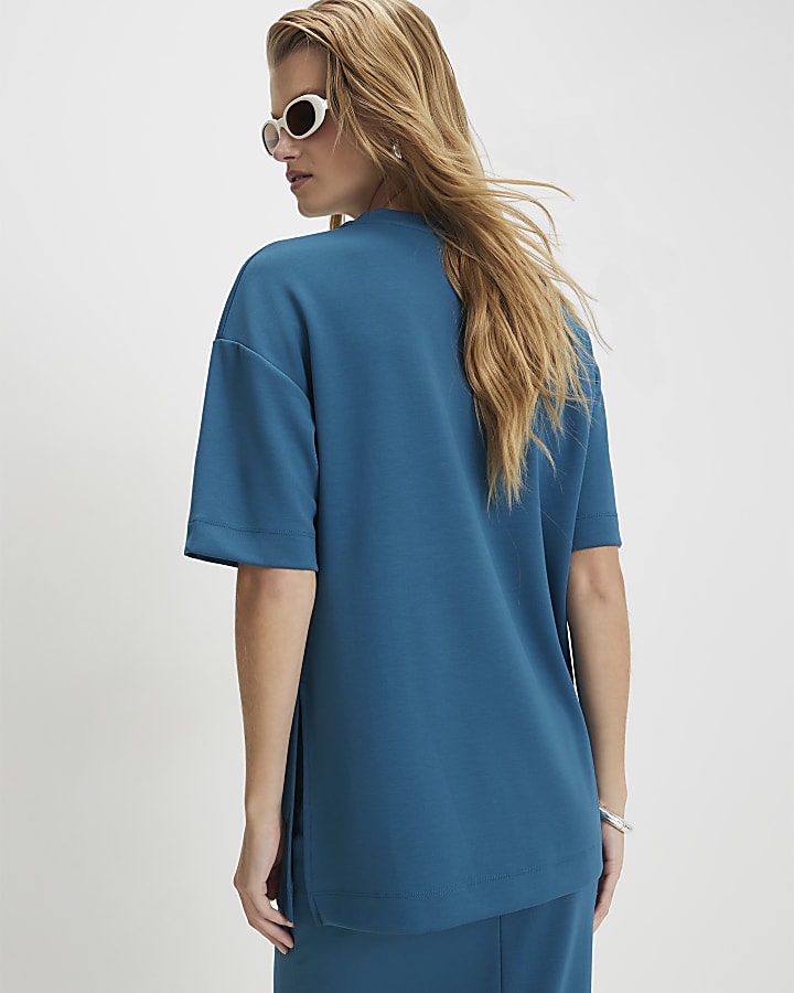 Blue Premium Short Sleeve Oversized T-Shirt