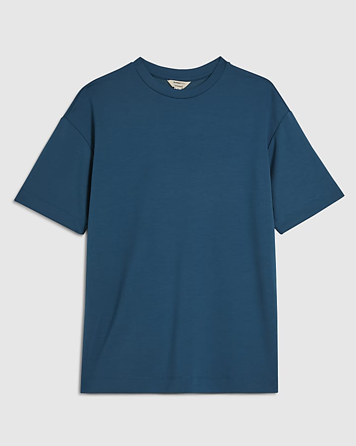 Blue Premium Short Sleeve Oversized T-Shirt