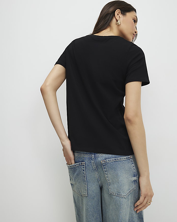 Black 1982 Leopard Print T-Shirt