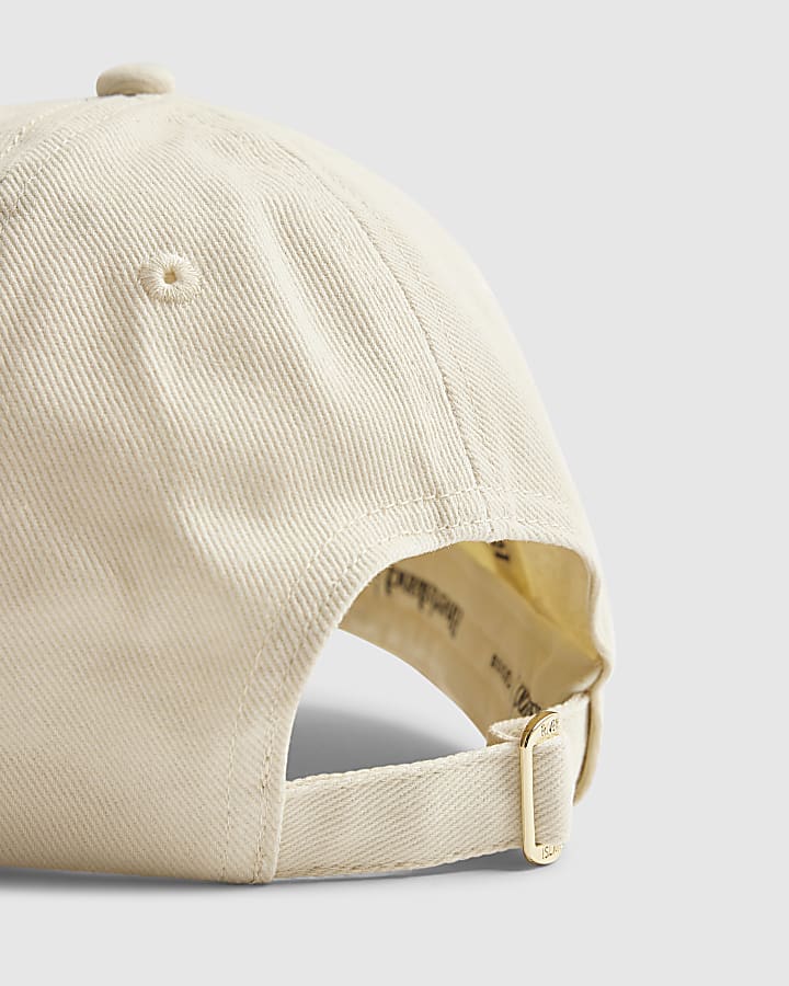 Cream cotton logo cap