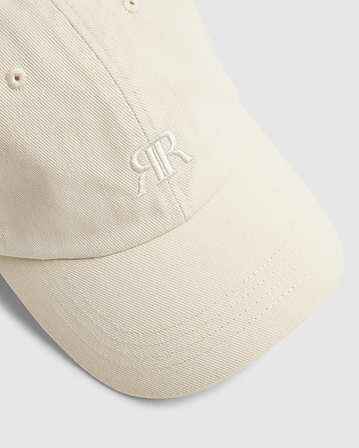 Cream cotton logo cap