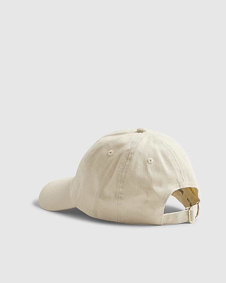 Cream cotton logo cap