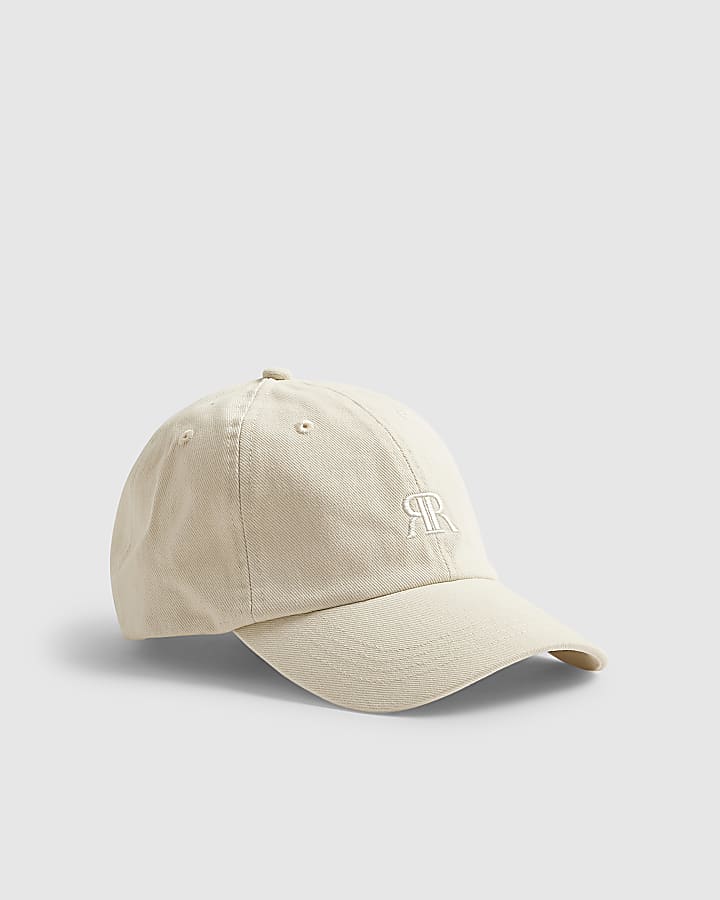 Cream cotton logo cap
