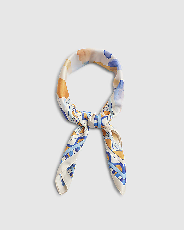 Multi Colour abstract print scarf