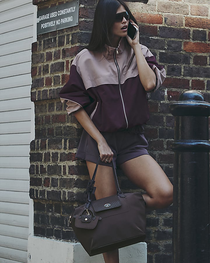 Brown Flap Over Shopper Bag