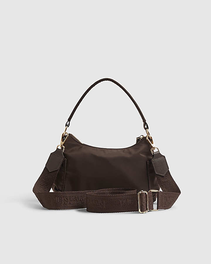 Brown Utility Pocket Crossbody Bag