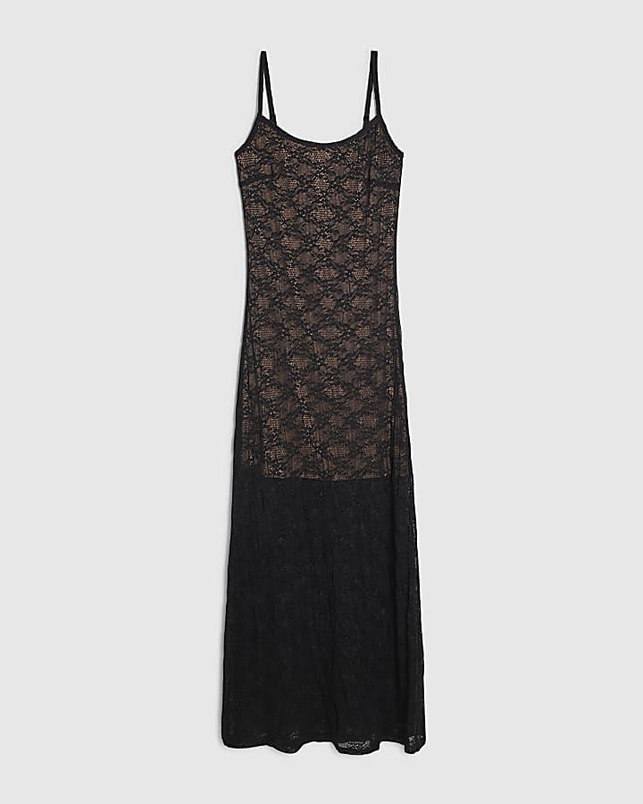 Black Lace Maxi Dress