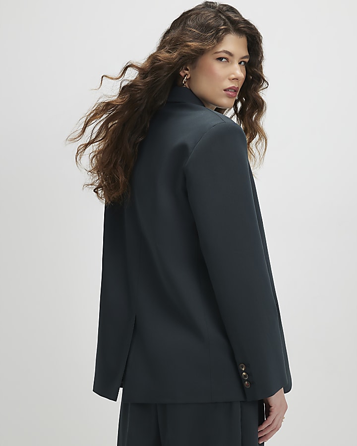 Green Long Sleeve Oversized Blazer