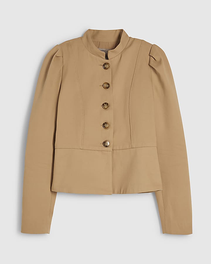Brown Cotton Blend Drummer Boy Jacket