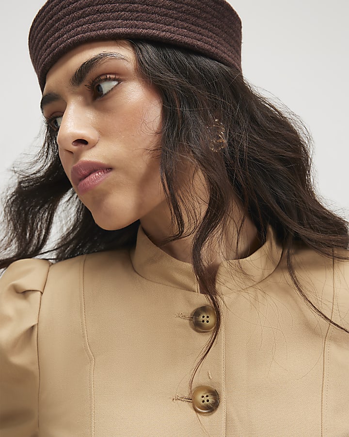 Brown Cotton Blend Drummer Boy Jacket
