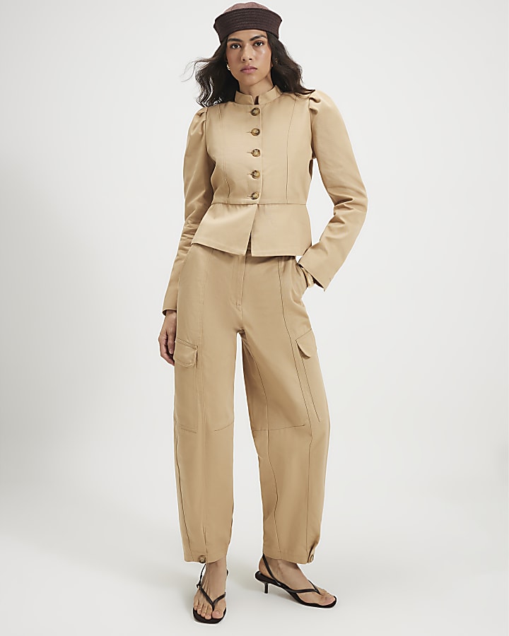 Brown Cotton Blend Drummer Boy Jacket