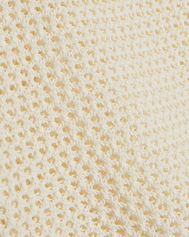 Cream Crochet Knit Short