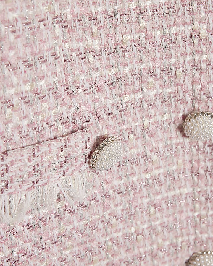 Pink Premium Boucle Mini Dress