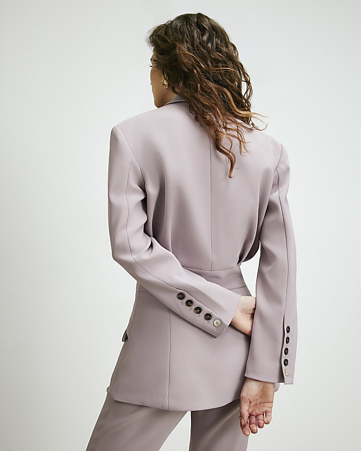 Purple RI Studio Cinch Waist Blazer
