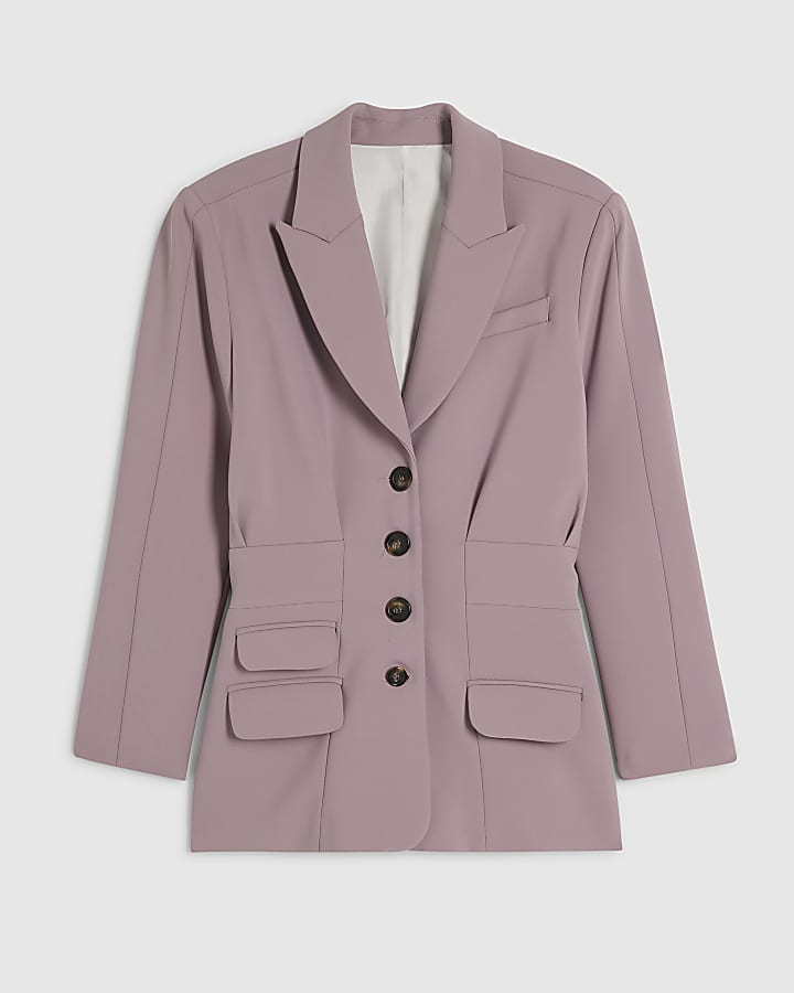 Purple RI Studio Cinch Waist Blazer