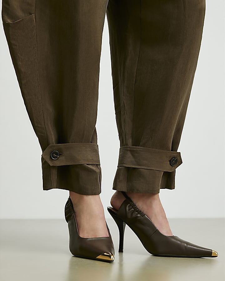 Brown RI Studio Drapey Barrel Trousers
