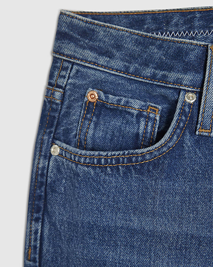 Blue 90s Slim Straight Jeans