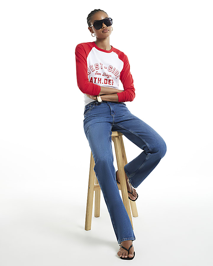 Blue 90s Slim Straight Jeans
