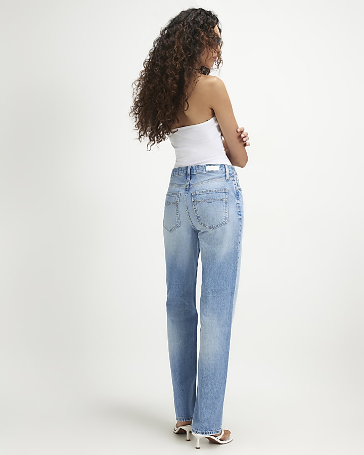 Blue 90s Slim Straight Leg Jeans