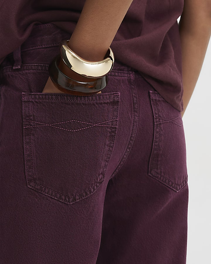 Red 90s Slim Straight Leg Jeans