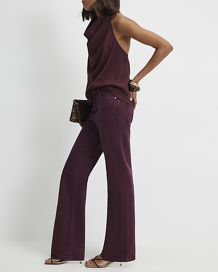 Red 90s Slim Straight Leg Jeans