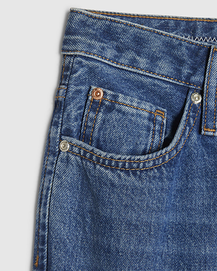 Petite Blue 90s Slim Straight Leg Jeans