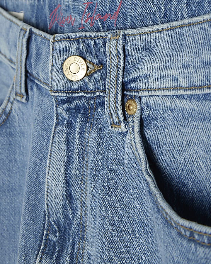 Blue Barrel Leg Jeans